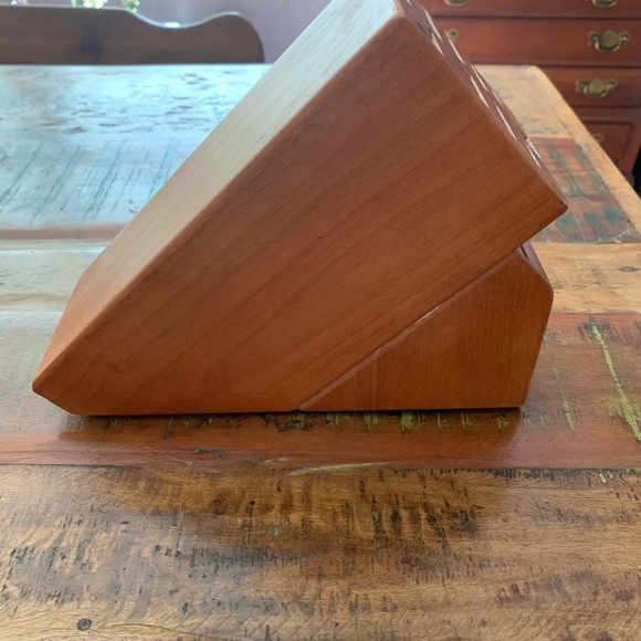 Zwilling JA Henckels Knife Block 18 Slot Wooden Holder Only Steak Chef used - Picture 6 of 10